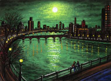 Thames Bridges by Moonlight 2